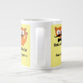 Señor Gato Five Afbeeldingen Cute Mustache Cat Grote Koffiekop (Achterkant)