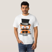 Señor Gato Millionaire Mustache Cat met Bow Stropd T-shirt (Voorkant volledig)