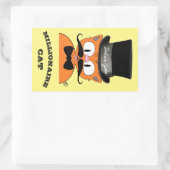 Senor Gato Millionaire Mustache Cat Top Hat Rechthoekige Sticker (Tas)
