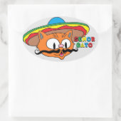 senor gato oval sticker (Tas)