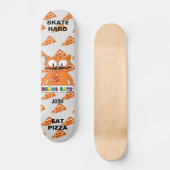 Senor Gato Schaats Hard Eat Pizza, op persoonlijke Persoonlijk Skateboard (Voorkant)