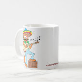 Señor Gato™ Singing Mexicaanse Mustache Cat w/Guit Koffiemok (Voorkant links)