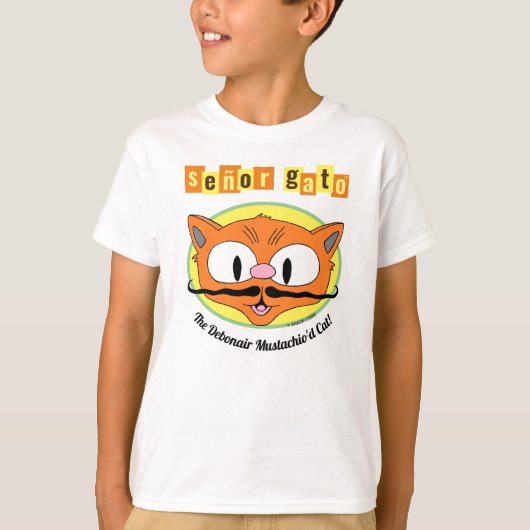 Señor Gato™ The Debonair Mustachio'd Cat. T-shirt (Voorkant)