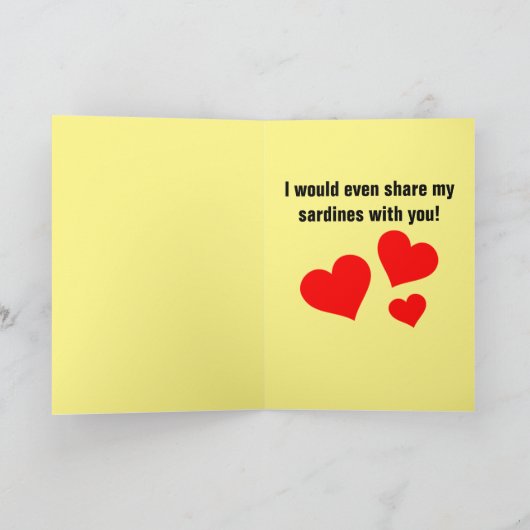 Señor Gato Valentijnsdag Sweeite Romantic Kaart (Binnen)