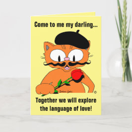 Señor Gato Valentijnsdag Valentijnskaart Romantisc Kaart