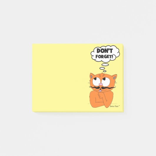 Señor Gato VERGEET NIET! Post It Notes (Voorkant)