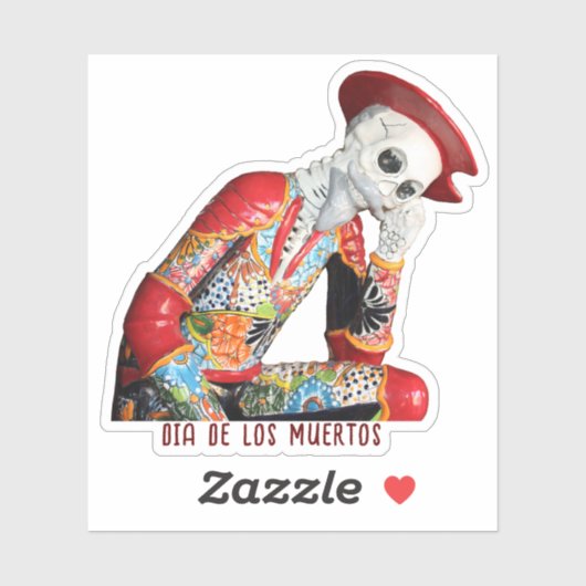 Señor Hombre Dia De Los Muertos Sticker (Vel)
