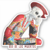 Señor Hombre Dia De Los Muertos Sticker (Voorkant)
