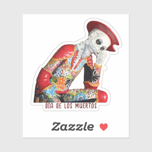 Señor Hombre Dia De Los Muertos Sticker (Vel)
