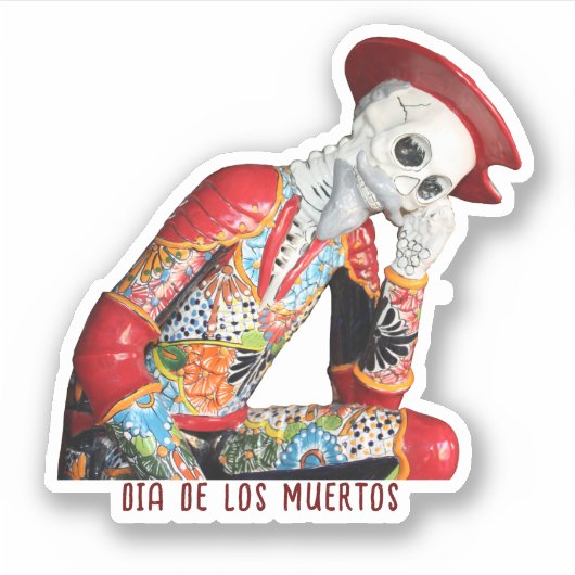Señor Hombre Dia De Los Muertos Sticker (Voorkant)