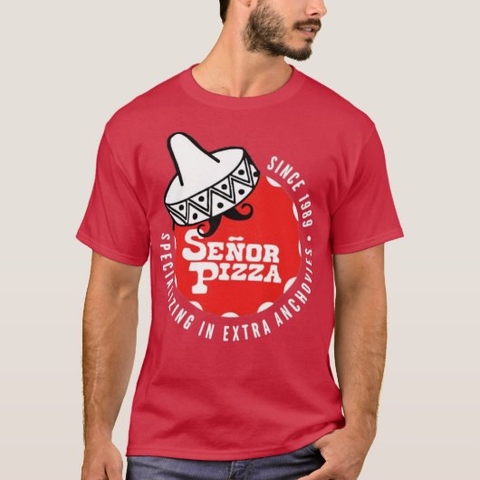 Señor Pizza - Extra ansjovis T-shirt (Voorkant)