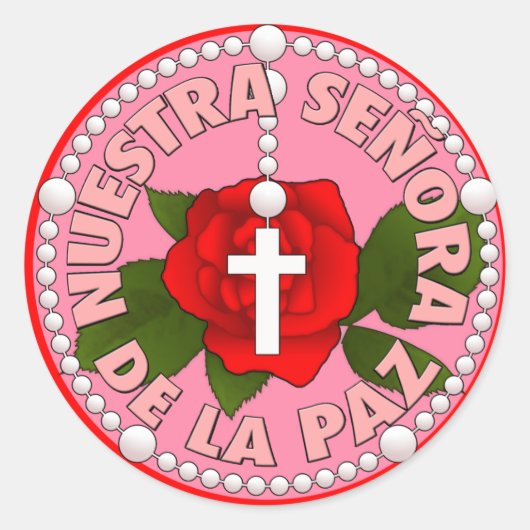 Señora de la Paz Ronde Sticker (Voorkant)