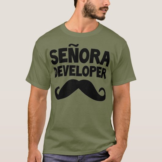 Senora Ontwikkelaar Funny STEM Computer Science T-shirt (Voorkant)