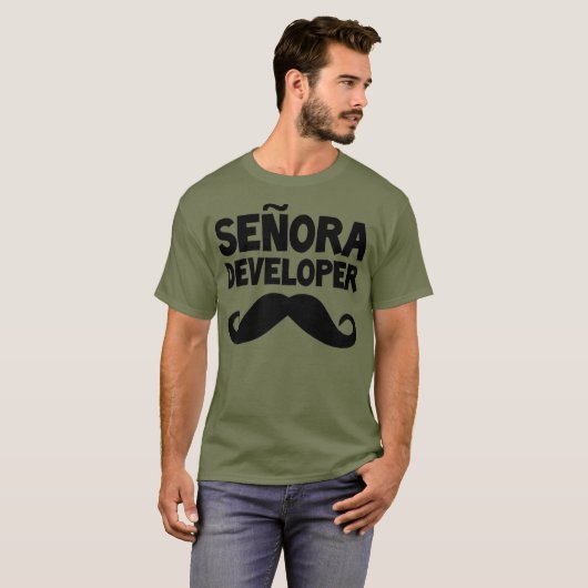 Senora Ontwikkelaar Funny STEM Computer Science T-shirt (Voorkant volledig)