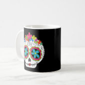 Señorita Calavera Dag van de Dode Suikerschedel Koffiemok (Voorkant links)