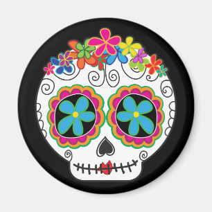 Señorita Calavera Dag van de Dode Suikerschedel Magneet