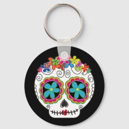 Señorita Calavera Dag van de Dode Suikerschedel Sleutelhanger