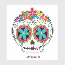 Señorita Calavera Dag van de Dode Suikerschedel Sticker