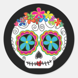 Señorita Calavera Ronde Sticker