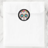 Señorita Calavera Ronde Sticker (Tas)