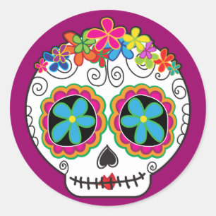 Señorita Calavera Ronde Sticker