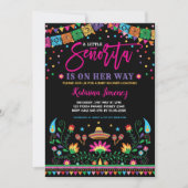 Senorita Fiesta Baby shower Mexicaanse Bloemen Kaart (Voorkant)