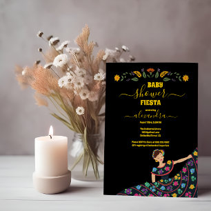 Senorita Fiesta Baby shower Mexicaanse Bloemen Kaart
