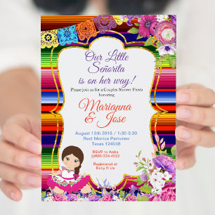 Senorita Fiesta Couple Shower Uitnodiging