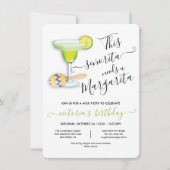 Señorita Margarita Mexican Fiesta Birthday Kaart (Voorkant)