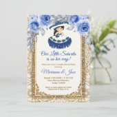 Senorita Navy Blue Fiesta Couple Shower  Kaart (Staand voorkant)