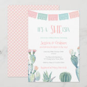 Señorita she-ESTA Little Girl Baby shower Fiesta Kaart (Voorkant / Achterkant)