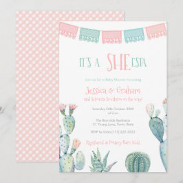 Señorita she-ESTA Little Girl Baby shower Fiesta Kaart