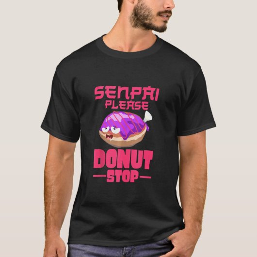 Senpai, stop alsjeblieft niet met Cream gevulde do T-shirt (Voorkant)