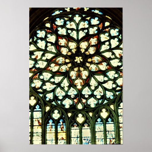 SENS CATHEDRAL ROOS WINDOW POSTER (Voorkant)