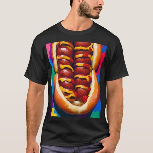 Sensatie van worst - Big Bite Hot Dog T-shirt (Voorkant)