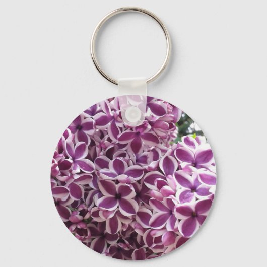 Sensation Lila Flowers Sleutelhanger (Voorkant)