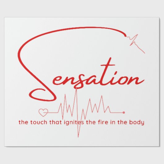 Sensation Pulse Hartlijn Cadeaupapier (Vlak)