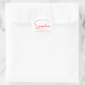 Sensation Pulse Hartlijn Ronde Sticker (Tas)