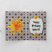 Sensational10th Birthday Starburst Celebration Kaart (Binnen)