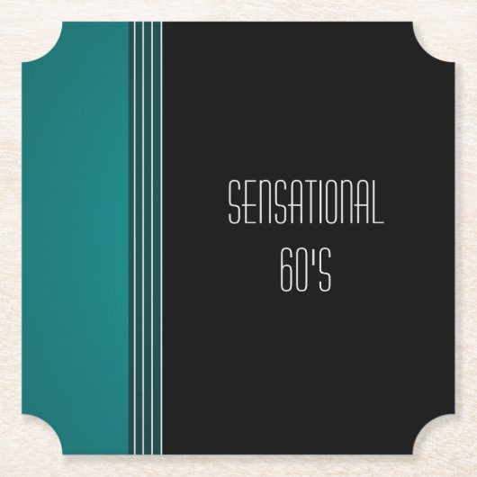 "Sensational 60's"  PapierOnderzetter Kartonnen Onderzetters (Voorkant)