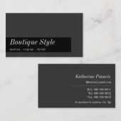 SENSATIONAL DESIGNER eenvoudige polka dot grijs zw Visitekaartje (Voorkant / Achterkant)