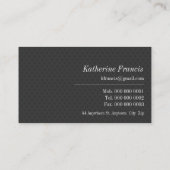 SENSATIONAL DESIGNER eenvoudige polka dot grijs zw Visitekaartje (Achterkant)