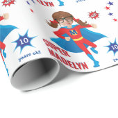 Sensational Girl Superheld Birthday Colorful Value Cadeaupapier (Rol Hoek)
