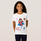 Sensational Girl Superheld Birthday Fantastic T-shirt (Voorkant volledig)