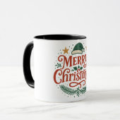 Sensational Kerstmis typografie Mok (Voorkant links)
