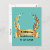 Sensational Laurel Leaf Best Happy Family Briefkaart (Voorkant / Achterkant)