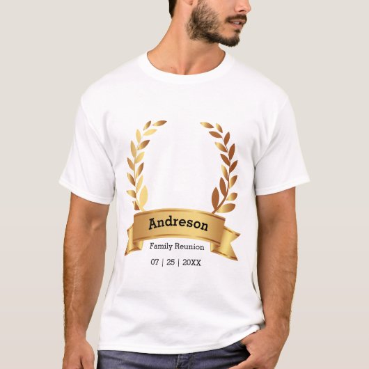 Sensational Laurel Leaf Best Happy Family T-shirt (Voorkant)