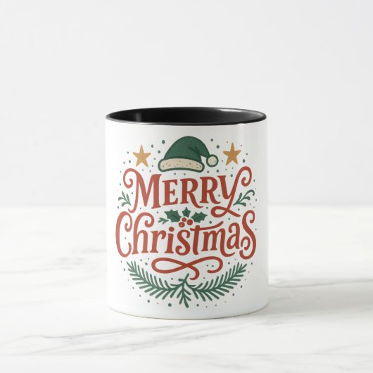 Sensational Merry Christmas typography Mok (Midden)
