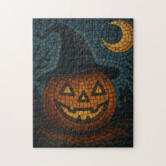 Sensational Mosaic Pumpkin Halloween Legpuzzel (Verticaal)