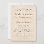 Sensationeel 60 verjaardagsdiner kaart (Achterkant)